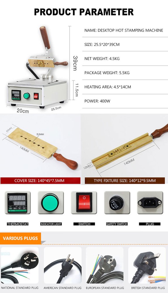 Manual Bronzing Machine Leather Emboss Press Tool Pvc Card Heat Press Machine