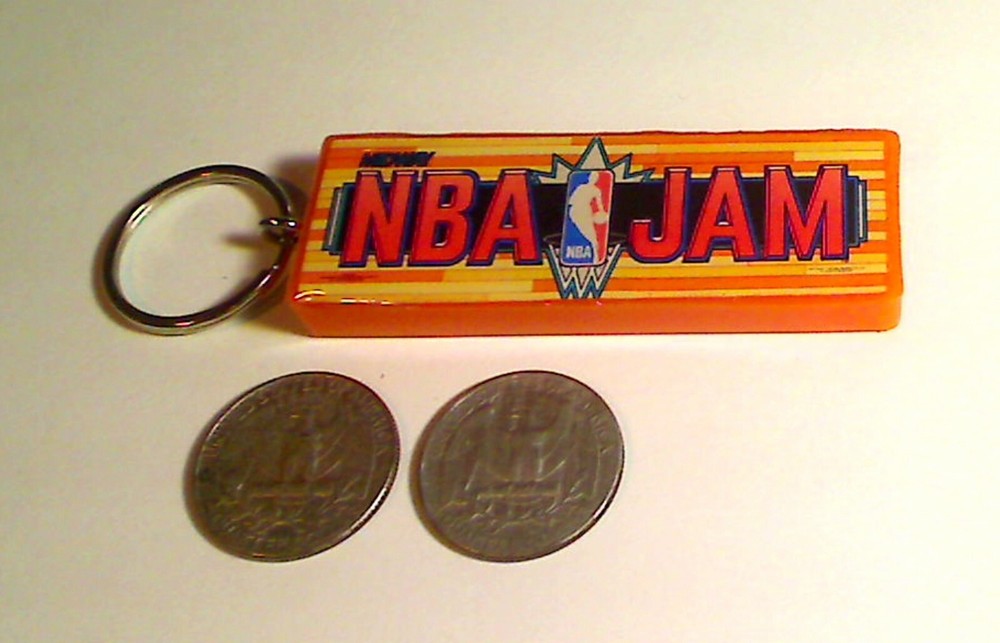 NBA JAM Arcade Marquee Coin Door accessory Keychain