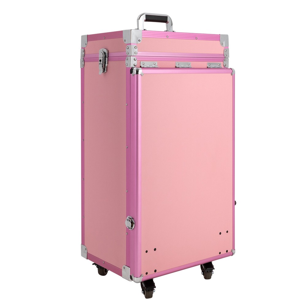 Nail Desk Mobile Station Rolling Makeup Train Case Manicure Table with Speaker
