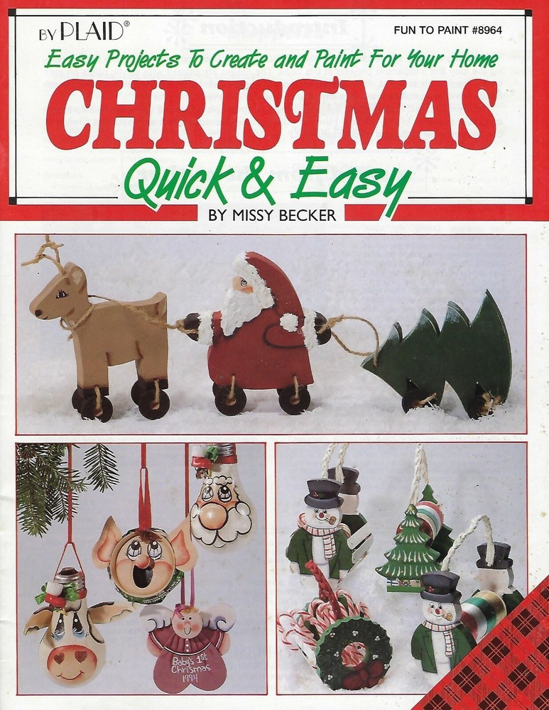 Christmas Quick & Easy Projects Decorative Painting Patterns Craft Book Vintage