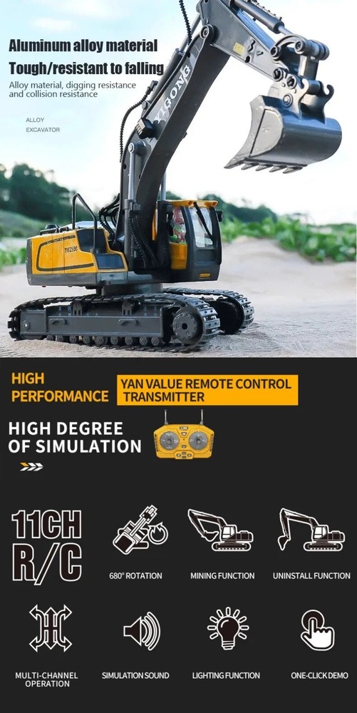 Remote Control Earth Moving Excavator
