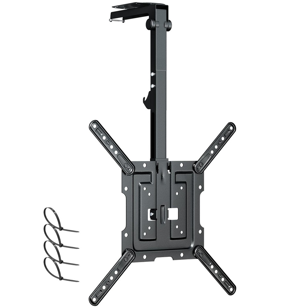 Adjustable Ceiling TV Mount - 23-55'' Flip Down, Swivel, Max Load 44 lbs