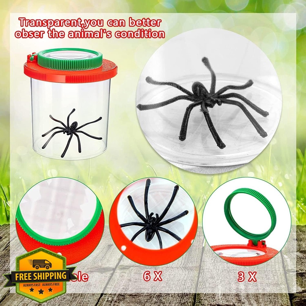 Insect Viewer Bug Catcher Magnifier Container Kit 16PCS