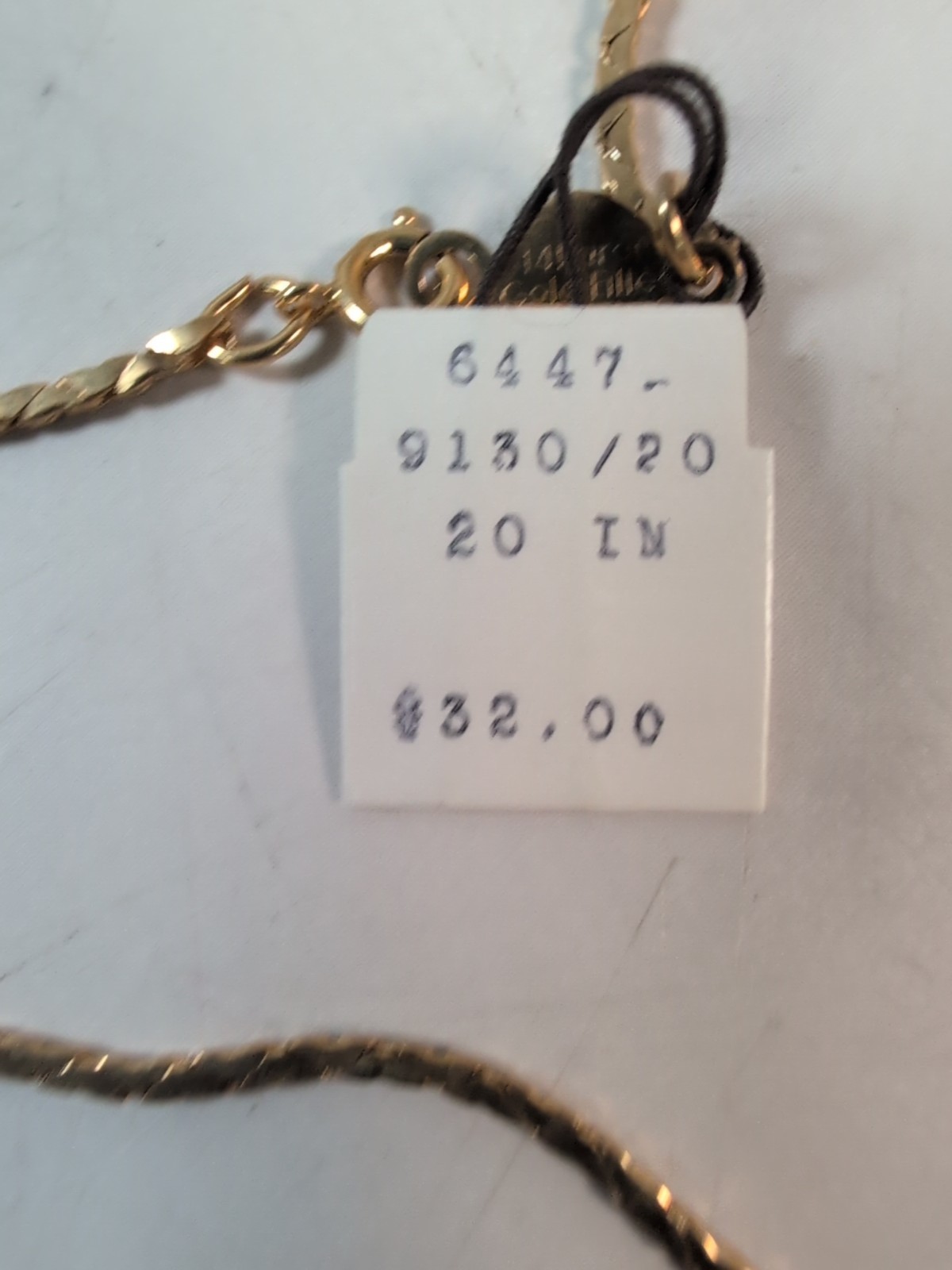 Vintage 1960's Pierre Cardin 14K Gold Filled 20" Serpentine Link Necklace 5g NOS