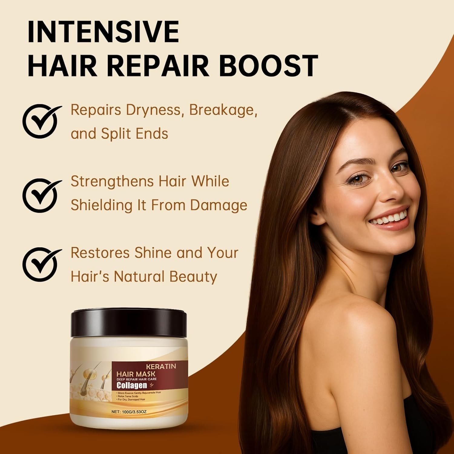 Tratamiento De Keratina En Crema Para Alisar El Cabello Hidrata Repara El Pelo