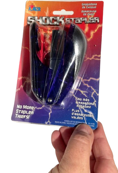 SHOCK STAPLER PRANK Office School Practical Joke Gag Funny Gift Shocking Trick