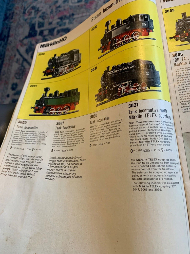 1973 Marklin E model train brochure in English