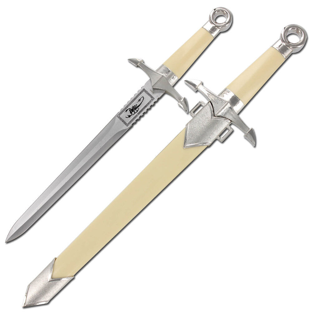 Azan Scorpion Snow White Medieval Dagger - 16 Inches - Stainless Steel Blade