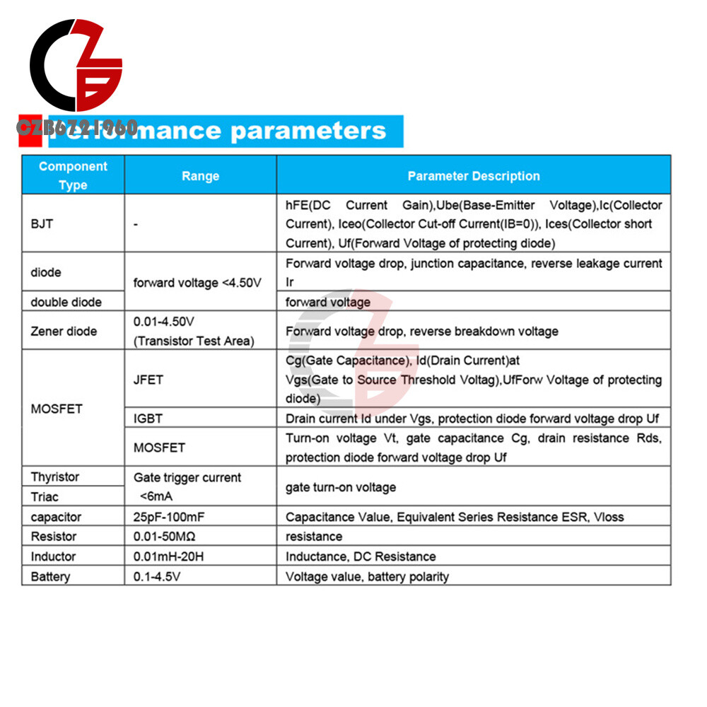 LCR-T10H Multi-function Transistor Tester Large Screen Display Transistor Meter