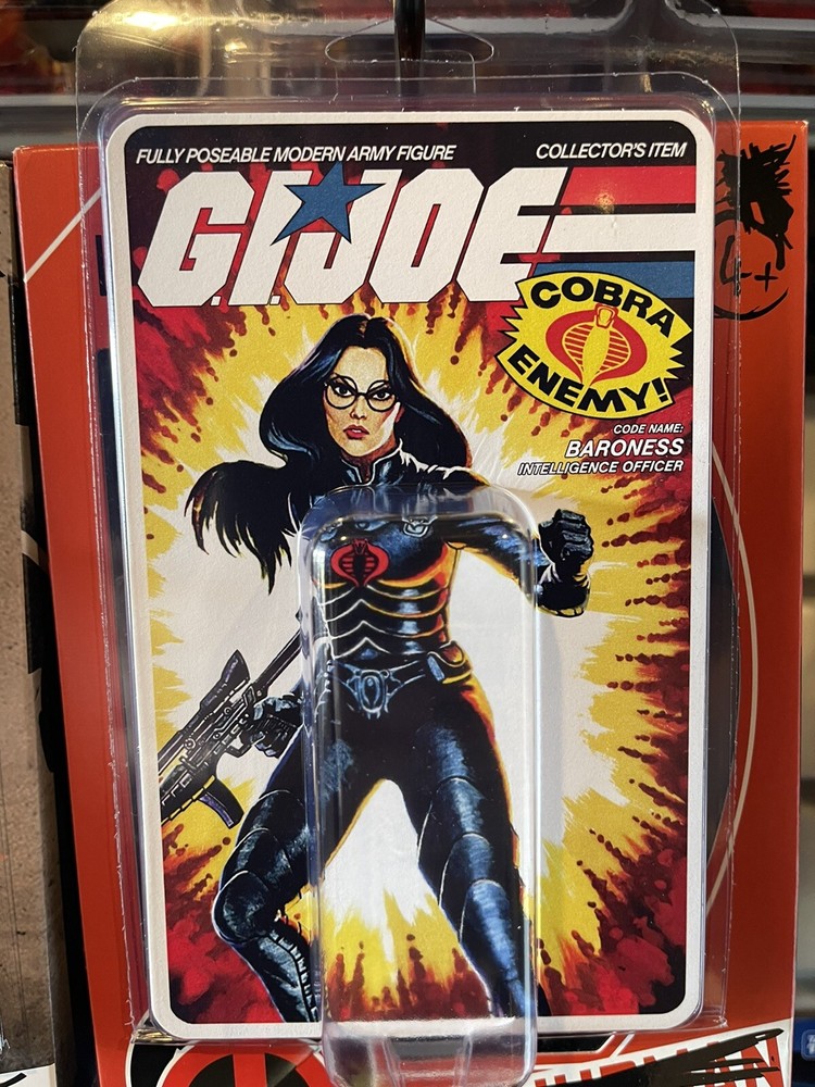 GiJoe Baroness 1984 Display Case With Card Back Insert