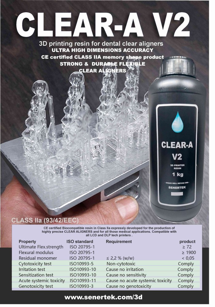 DLP SLA LCD  3d printer  CLEAR ALIGNER  resin