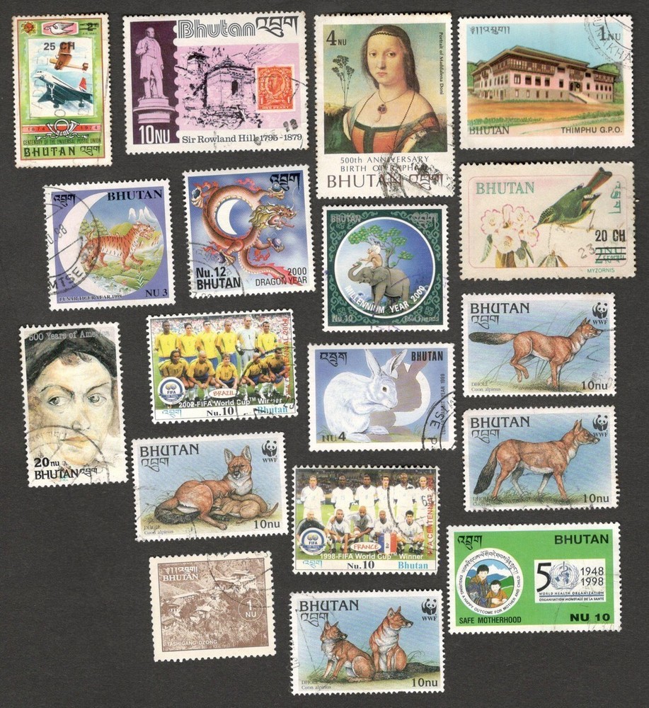 (AOP) Bhutan postally used selection (27)