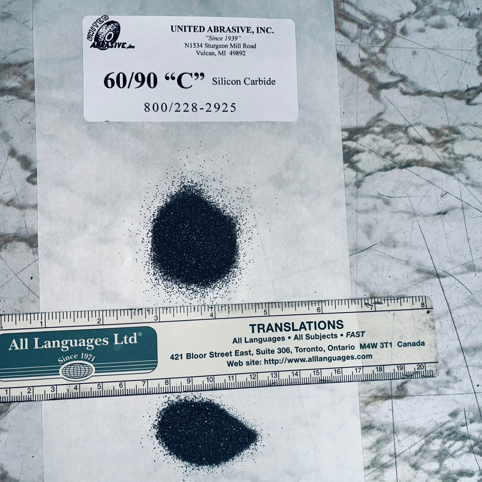 60/90 Silicon Carbide Black 20 lb Grit Medium Polishing/Tumbling Abrasive Media