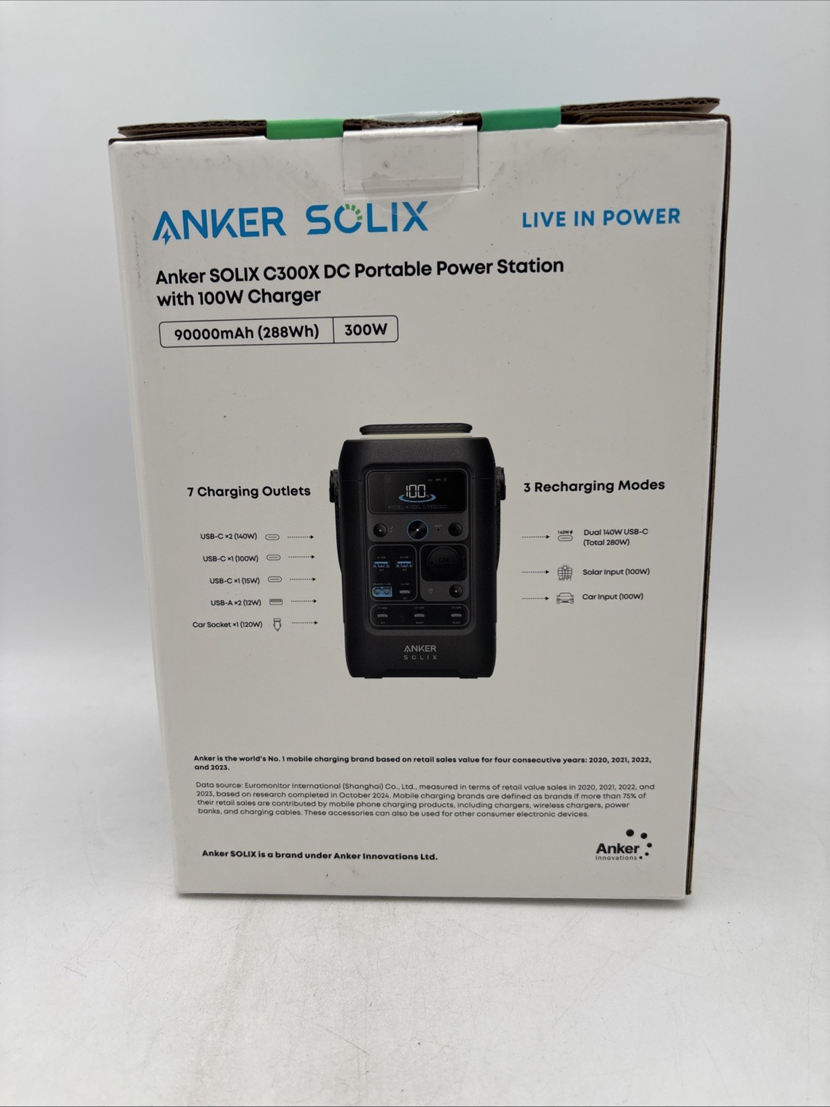 NEW IN BOX Anker SOLIX C300X DC Portable Power Station 288Wh Black - SHIPS FREE