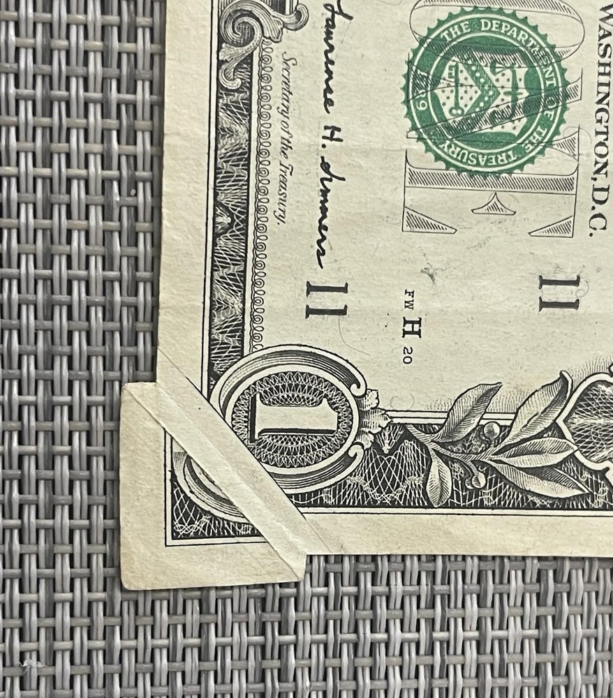 1999 One Dollar Bill Error US Mint Error VF #A 25463382