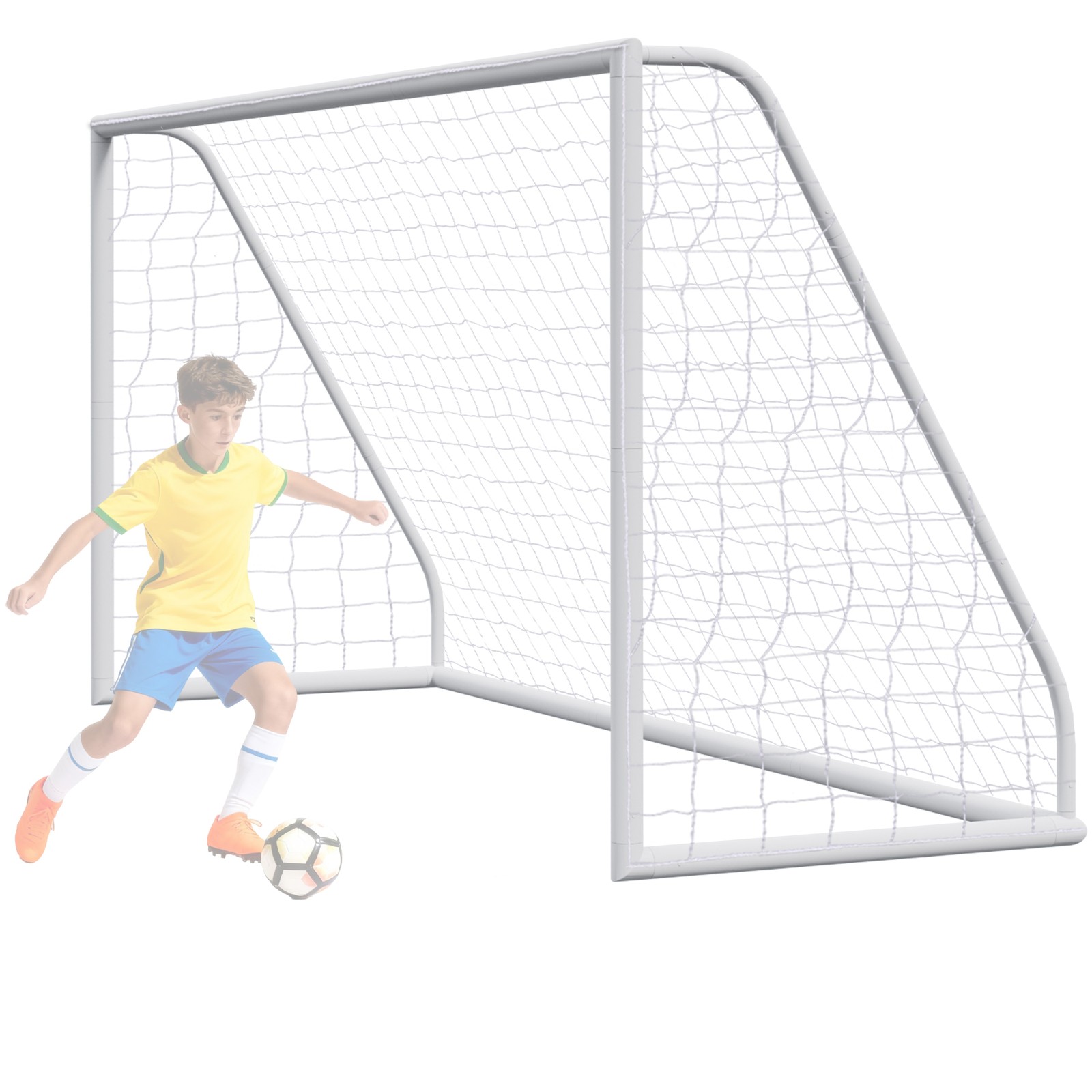Portable Soccer Goal 12'x6' PVC Frame Soccer Net for Backyard Football Training