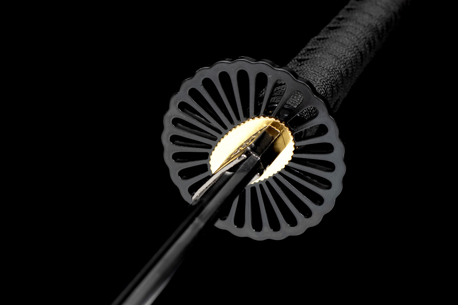 Sharp All Black Katana 1095 Steel Battle Ready Japanese Samurai Functional Sword