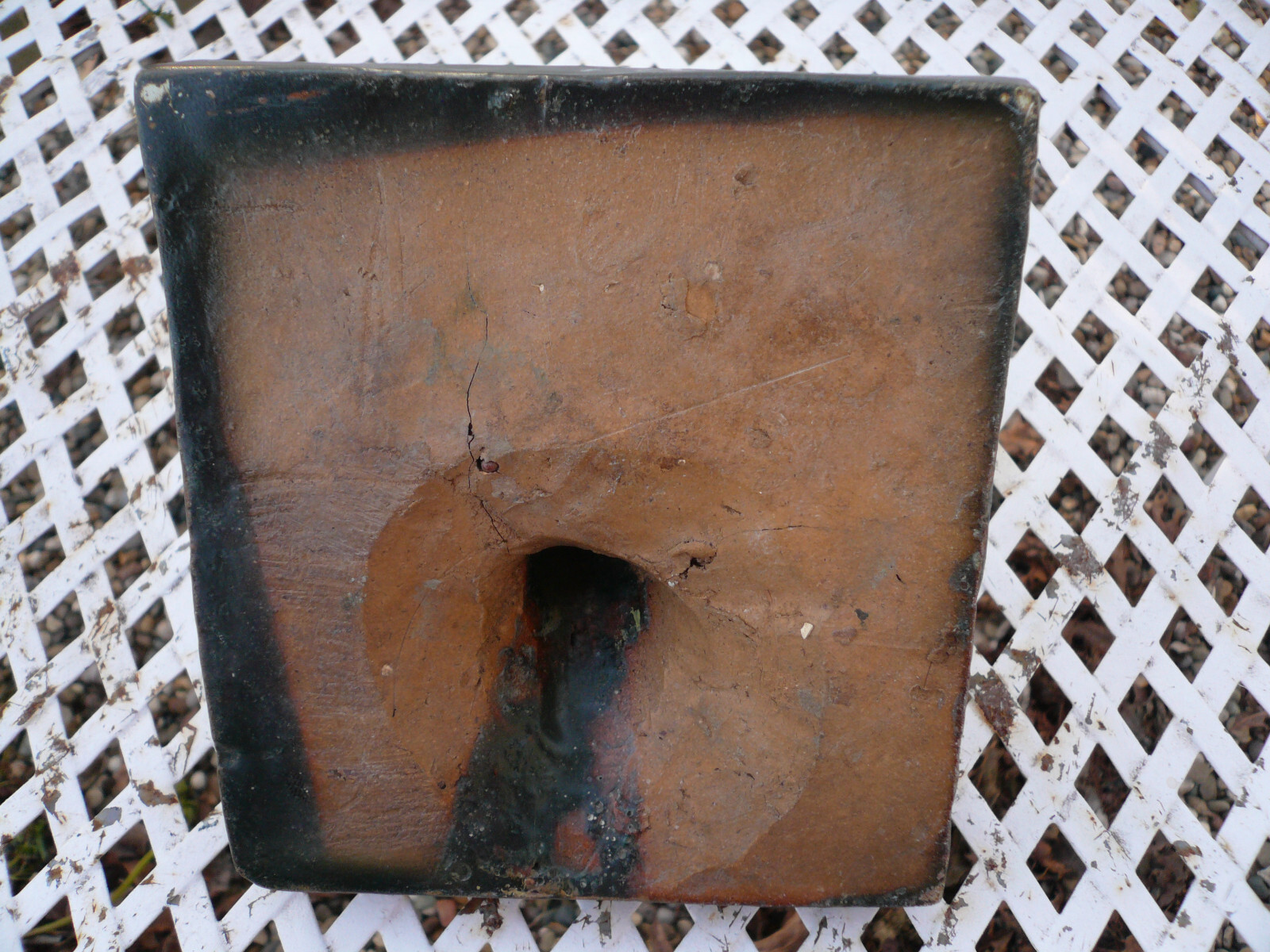 Antique Terra Cotta Garden Frog Fountain Topper Pottery Decor