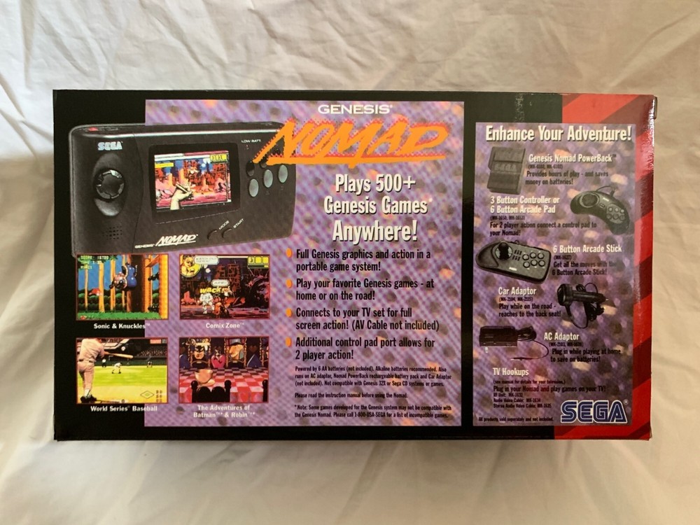 Empty Console BOX & Optional "Poly"/Bag/P.E.T. for Sega Genesis Nomad