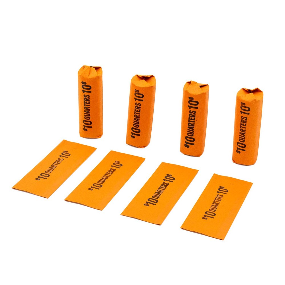 Quarter Flat Coin Wrappers, Solid Bundle of 100