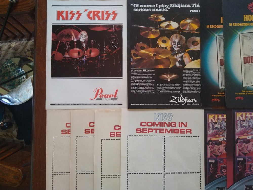 KISS Vintage Various Magazine Adverts 27 total Single sheets.