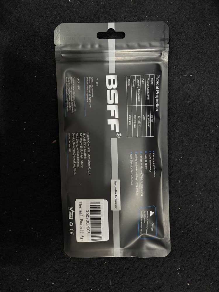 Easy Application 5.5g Thermal Compound for All Coolers - Carbon-Based Formula