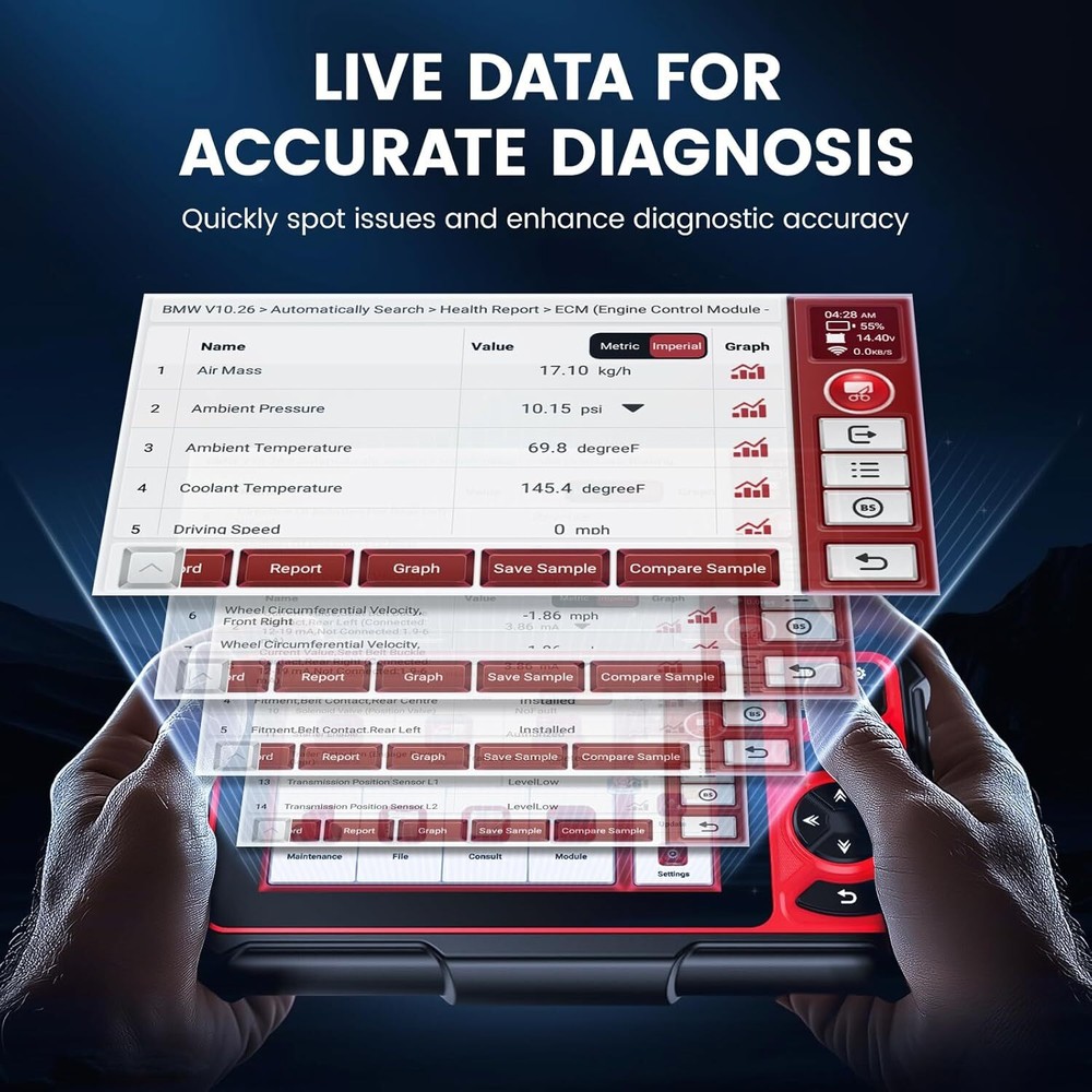 ANCEL DS300 Car All System OBD2 Scanner Bidirectional Diagnostic Tool ECU Coding