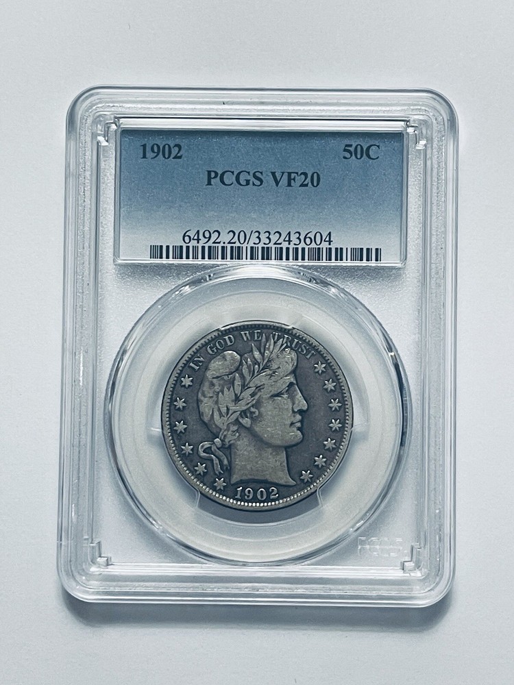 1902 Barber Half Dollar PCGS VF20