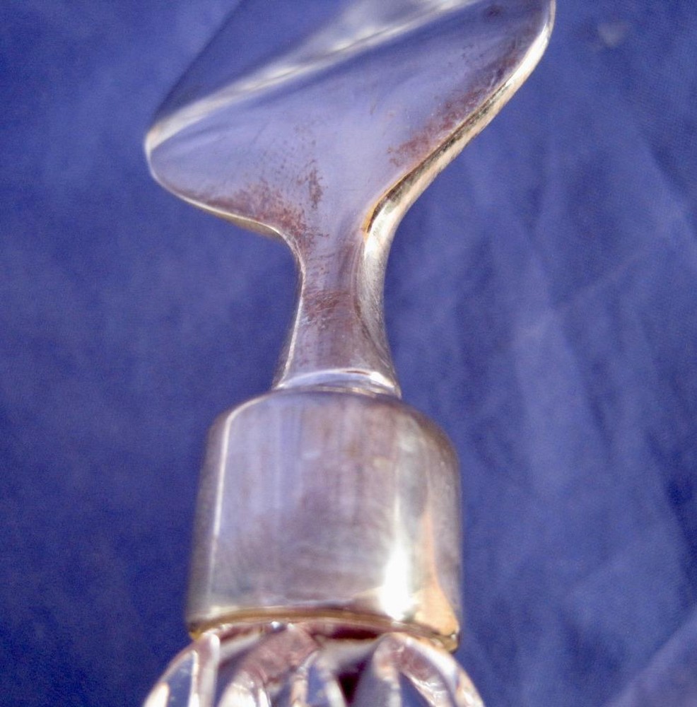 Mikasa Rousseau 2 pc Cake Knife Cheese Server Austria Clear Handle Silver Plate