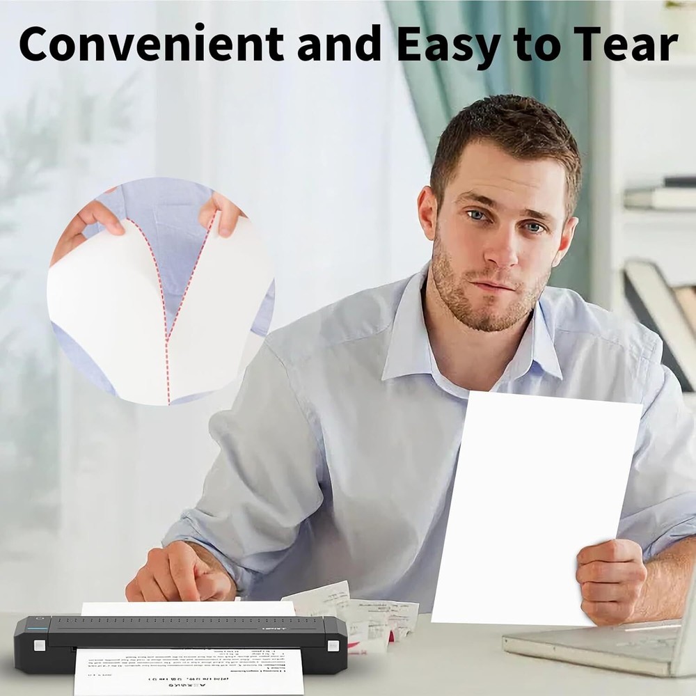 100-Sheets Folded Continuous A4 Thermal Paper 8.5"x11" M08F Printer Quick-dry US
