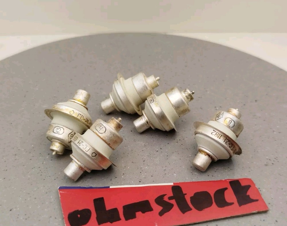 5 x GS-21 Triode UHF - Soviet Generator triode tube - Militari ceramic tube