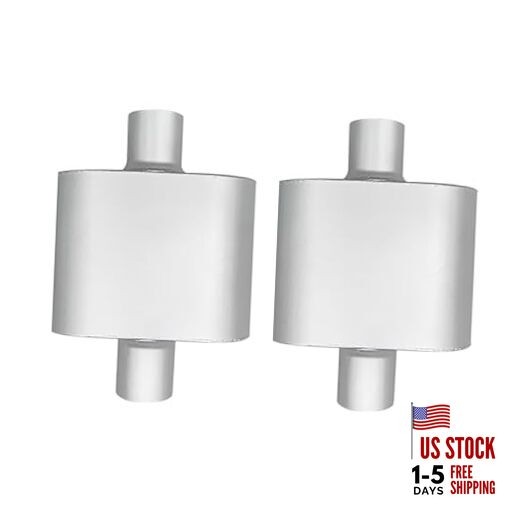 Performance Universal Aluminized Steel Single Chamber Muffler 2-Pack, 2.25 IN