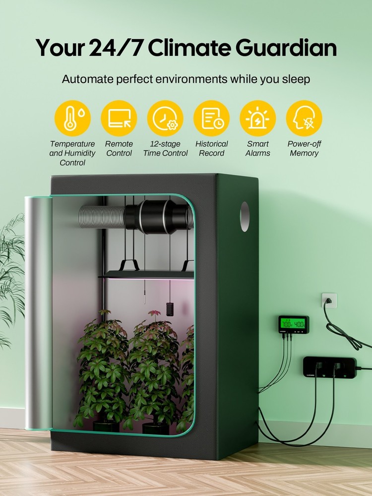 LUXBIRD Temperature Humidity Controller Smart Start Delay WiFi Remote Control CF