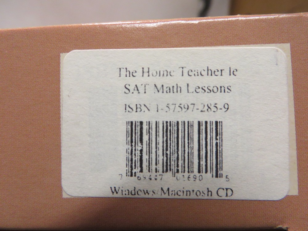 CD ROM VINTAGE 1990's SOFTWARE " S A T math lessons "
