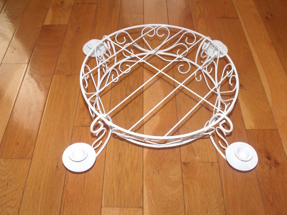 VTG. WILTON CANDELIGHT CAKE STAND (WEDDING) WHITE EUC