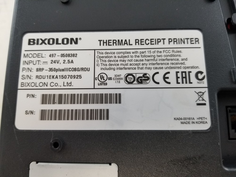Bixolon SRP-350plus Thermal Receipt Printer 497-0508382 READ