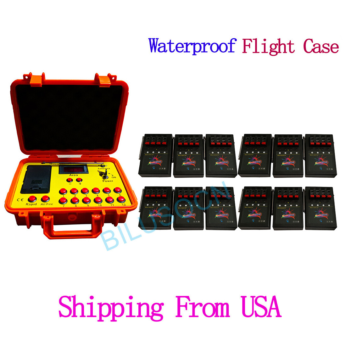 NEW 1200cues wireless control 500M 48 cues fireworks firing system Ship From USA