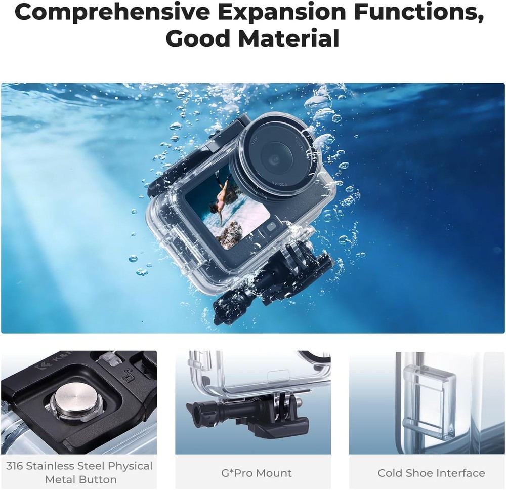 K&F CONCEPT Waterproof Case Underwater Protective Shell for DJI Osmo Action 6