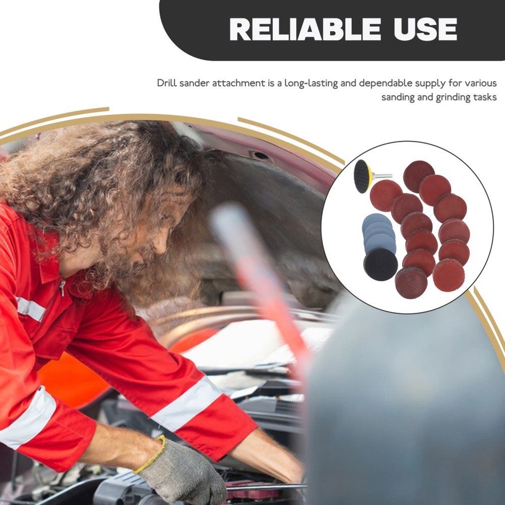 Sander Sandpaper Backing Pad Sanding Discs Set Drill Attachment Paint