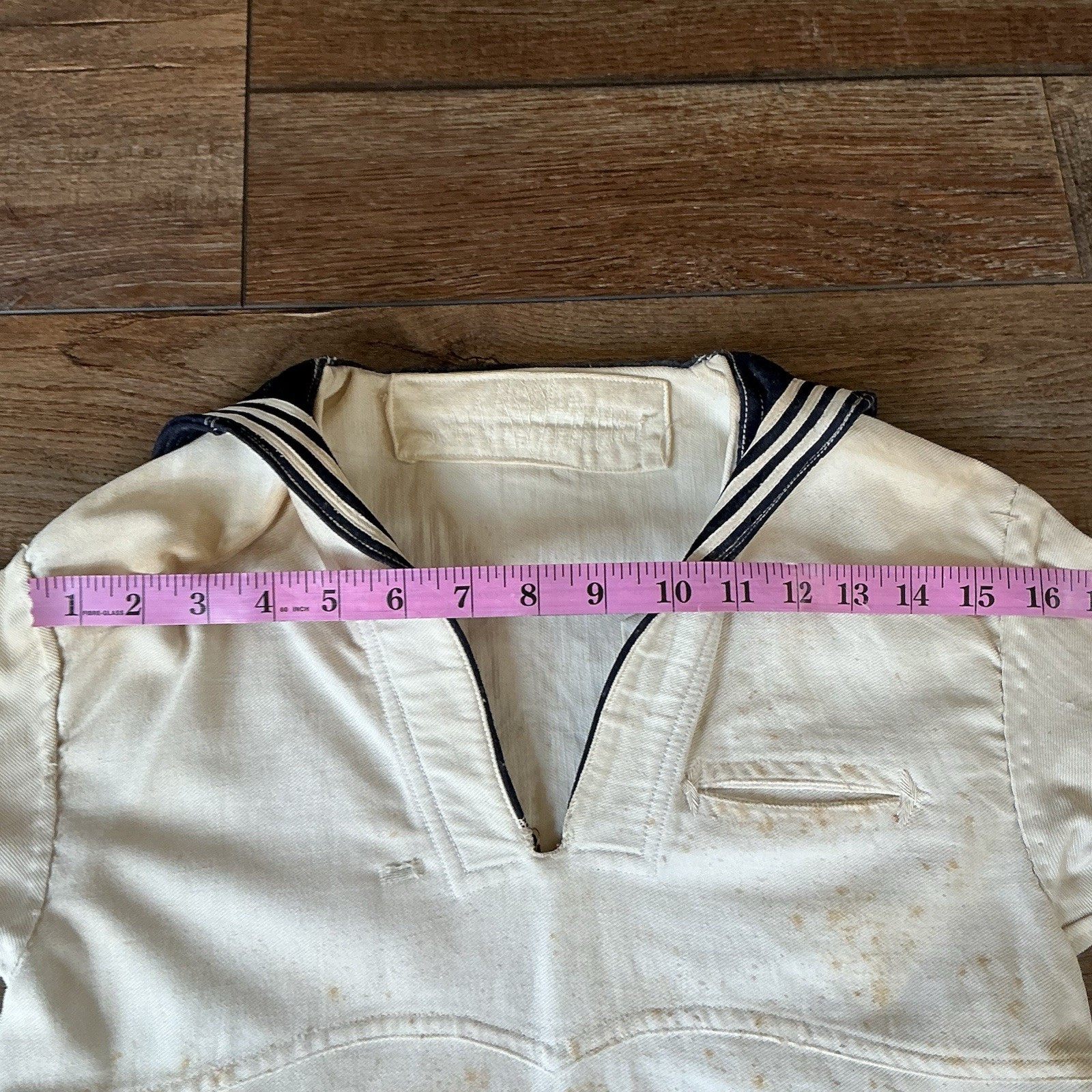 VTG US Navy Sailor Sumper Shirt Cotton Pullover Uniform XXS XS Military #251117