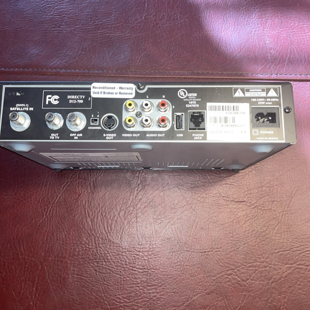 DirecTV D12-700 Satellite Receiver Cable Box Compatible with Direct TV