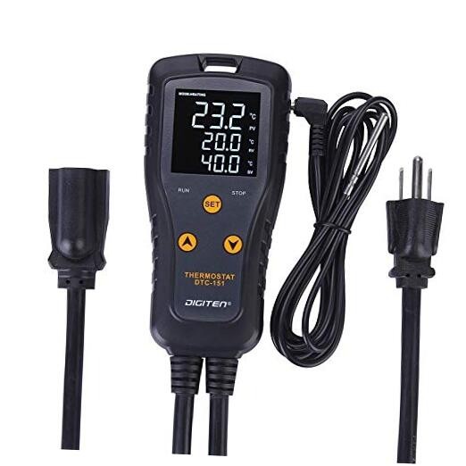 Digital Temperature Controller Simple Stage Thermostat Outlet Heating & 15A