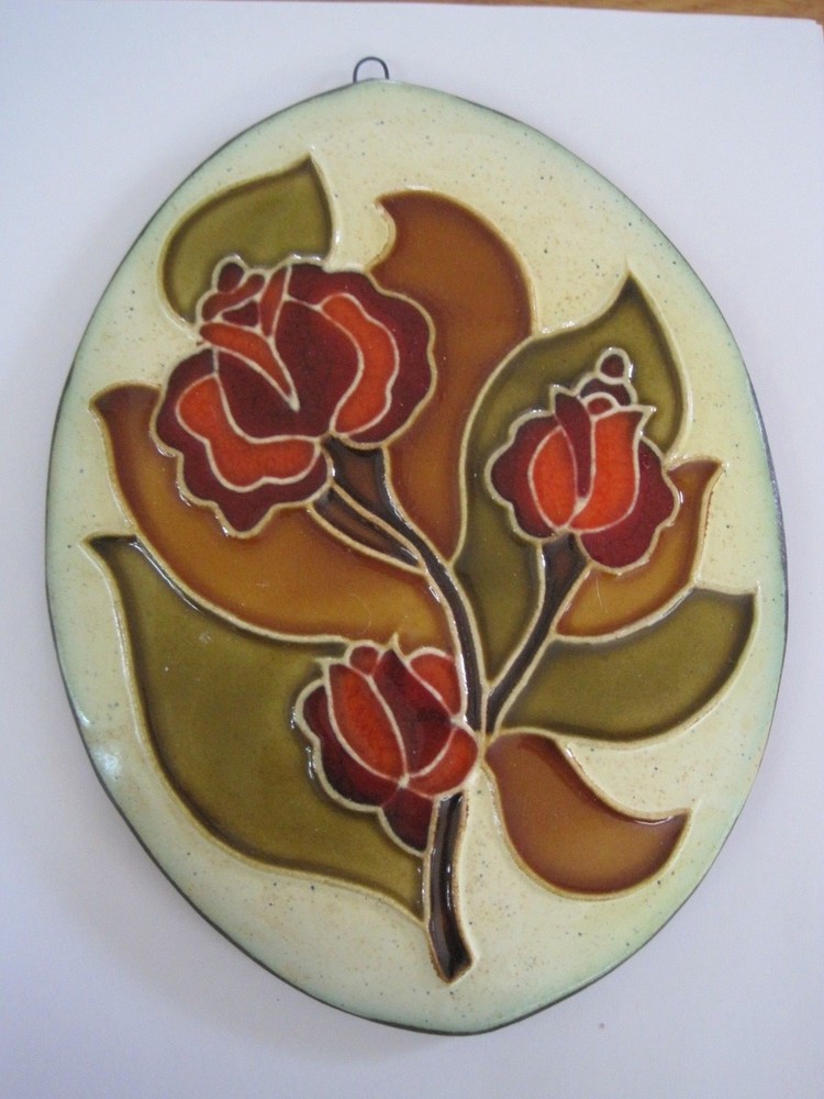 Israel Handmade Trivet ( or Wall Decor ) Glazed Signed on Back