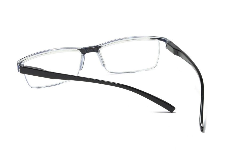 7 Pair Mens Rectangular Blue Light Blocking Reading Glasses Spring Hinge Readers