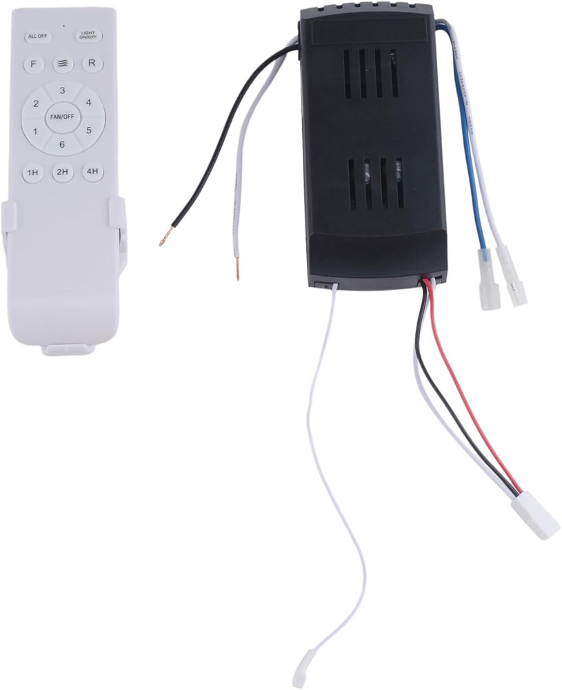 Universal Ceiling Fan Remote Control Kit Replacement, 6-Speed & Timing, Remote R