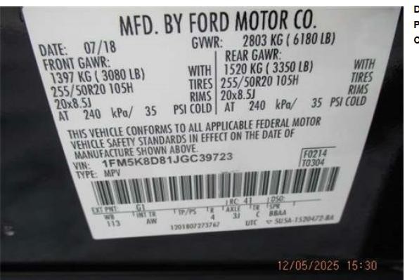 Used Floor Jack fits: 2018 Ford Explorer Grade A