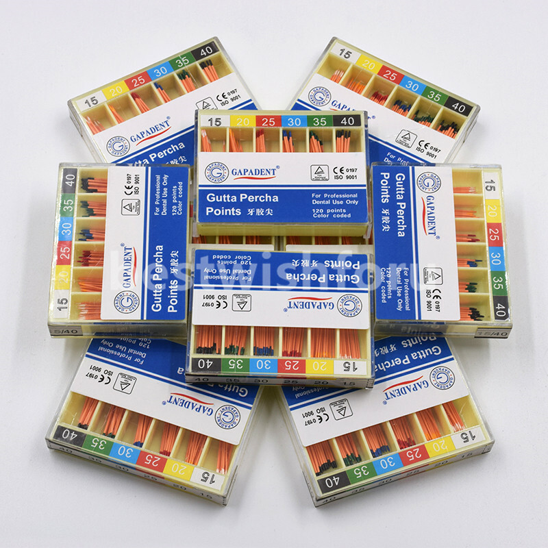 Dental Endodontic Absorbent Therapy Points 15-40# Gutta Percha Taper Coded