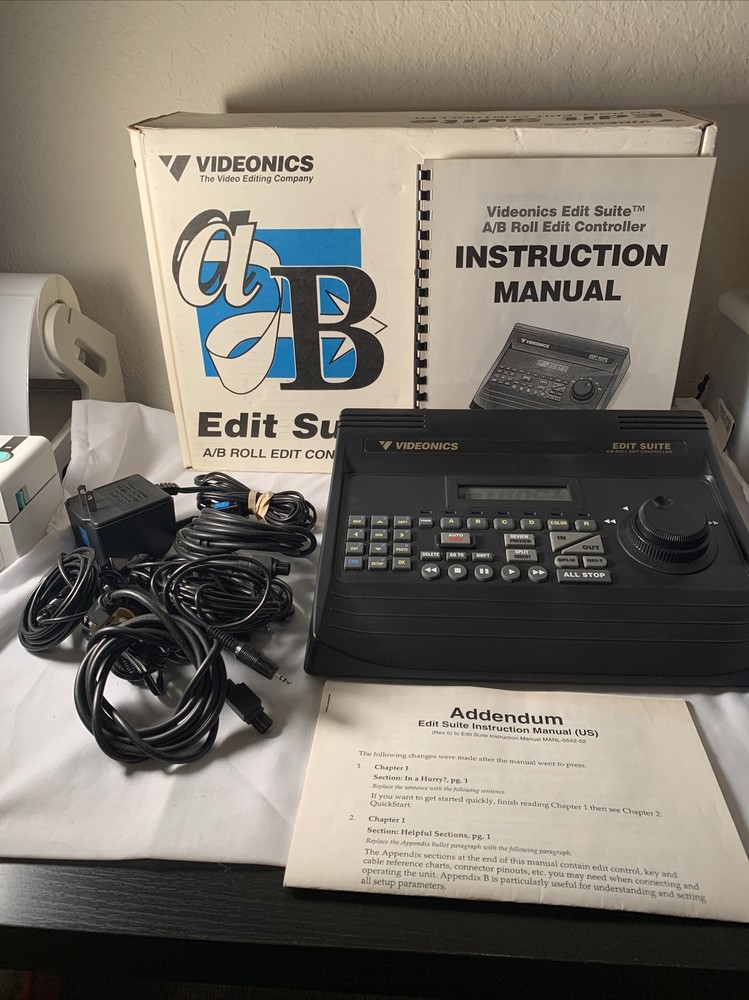 Videonics AB-1 Edit Suite A/B Roll Edit Controller Video Editor COMPLETE In BOX