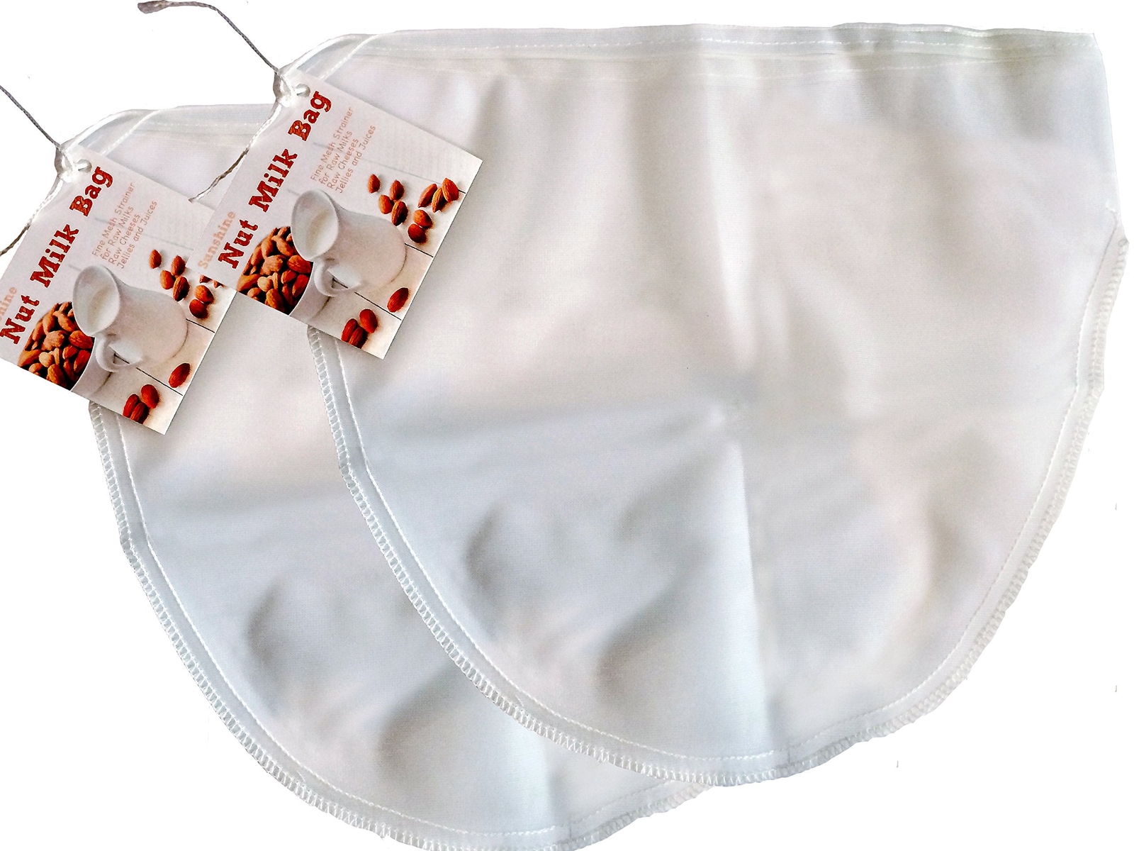 2 Pack! Karma Kitchen Nut Milk Bags EXTRA LARGE 14"x12" XL Large Fine Nylon