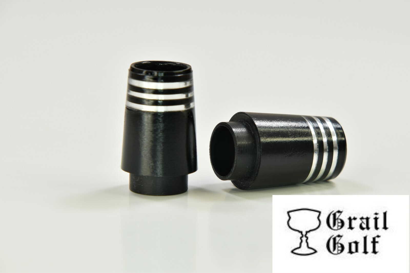 GRAIL GOLF ULTRA-PREM BLACK COLLAR IRON FERRULES .355 .75" .560OD 3 CH RINGS LOT